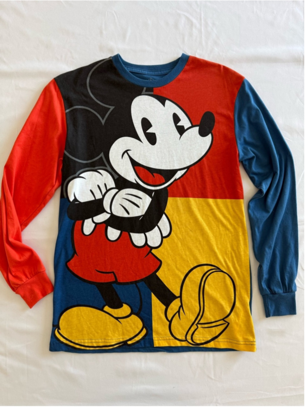 Disney Blue and White Mickey Mouse long sleeve Tee
